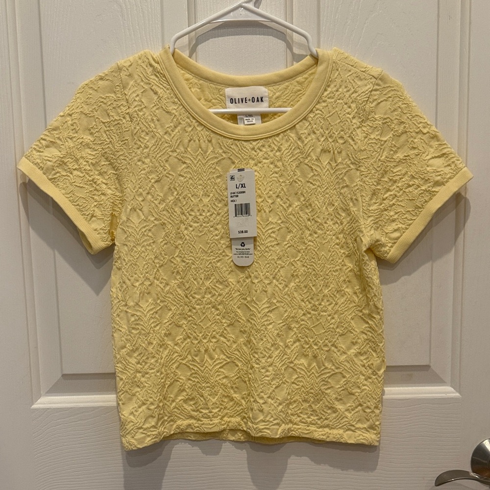 Olive & Oak Sunny Yellow Lace Top